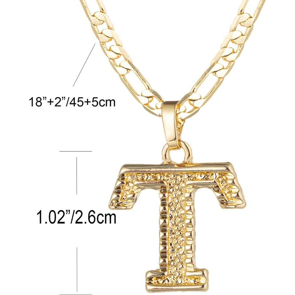 Adjustable Figaro Chain Initial Necklace For Men … - image 2